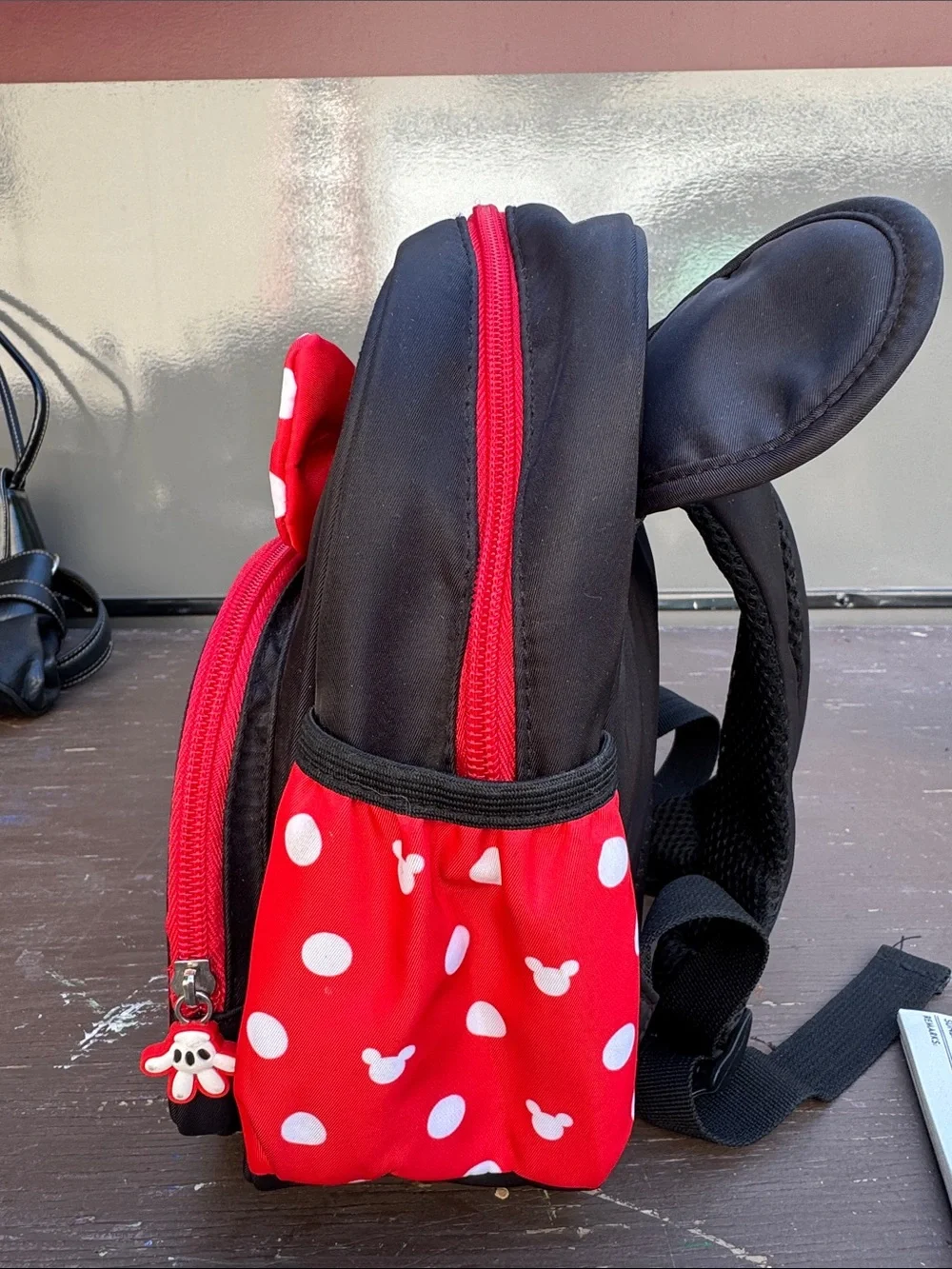Kids Red Polka Dot Bow Mini Backpack